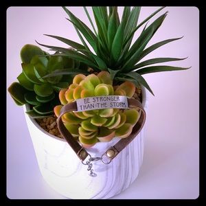 Inspirational Leather Bracelet